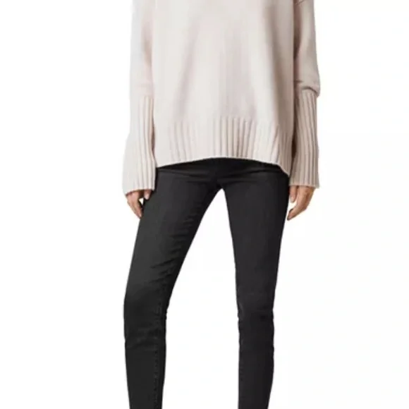 All Saints Cream Turtleneck Sweater - Picture 4 of 5